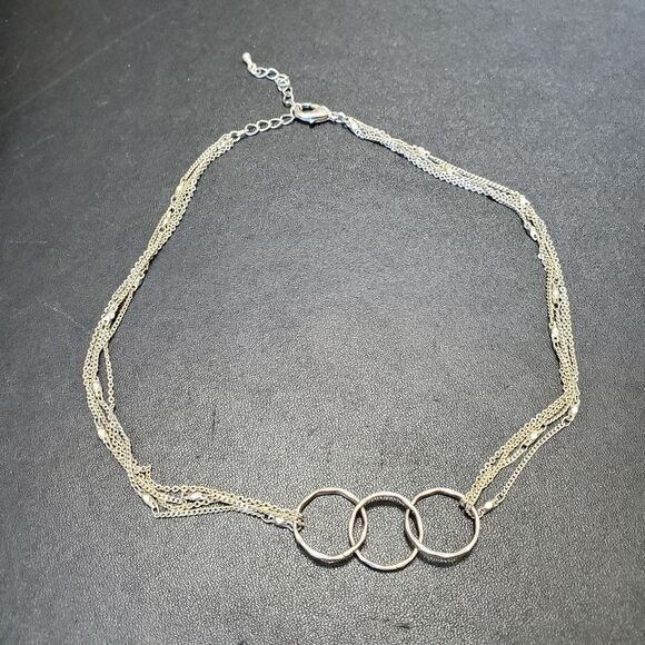 Three ring multi strand necklace - Picture 3 of 8